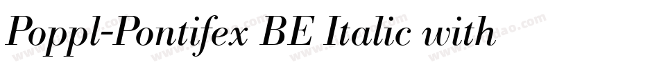 Poppl-Pontifex BE Italic with Oldstyle Figures字体转换